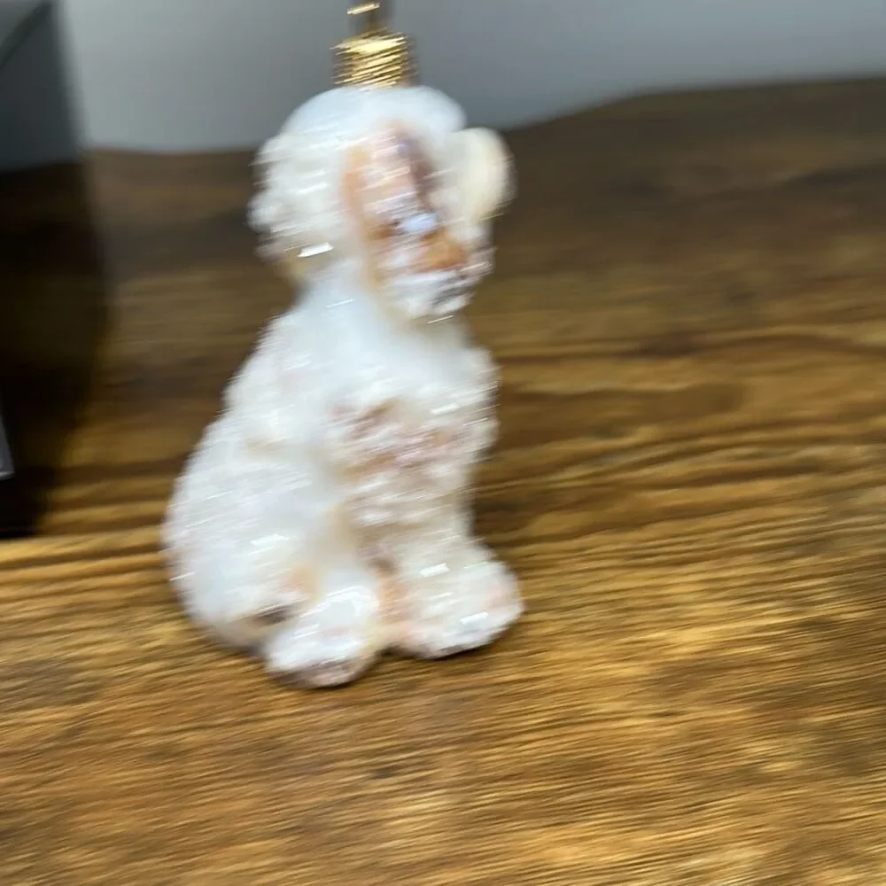 Joy To The World Collectibles -‎ Goldendoodle Snowy Version Painted Glass Poland